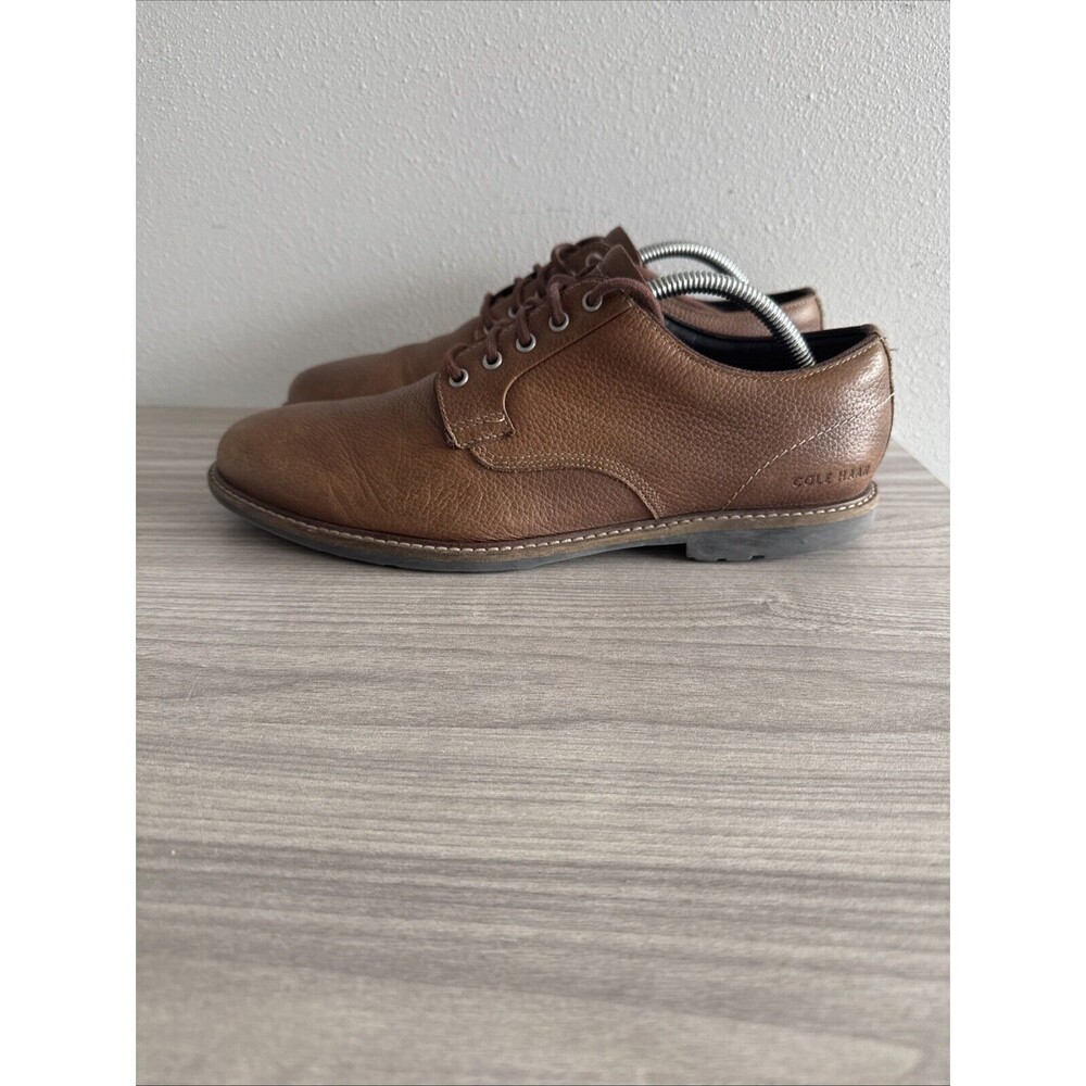 Cole Haan Midland‎ Lug Plain Toe Leather Oxford Shoes Brown C37600 Men’s Size 10